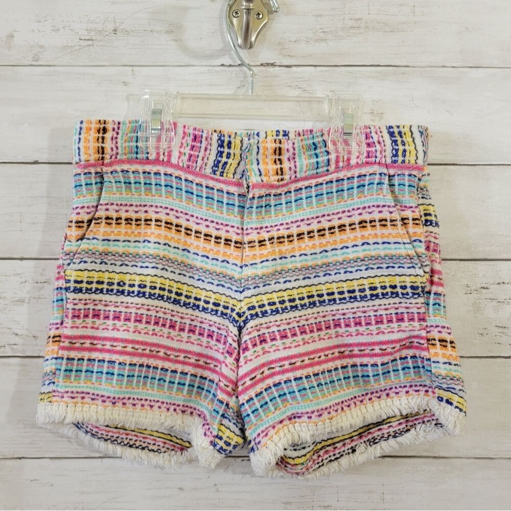 Girls Old Navy Boho Chic Woven Shorts Adjustable Waistband Colorful Summer Sz 10